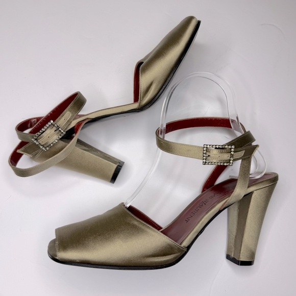 Yves Saint Laurent Vintage Satin Heels - Picture 1 of 10